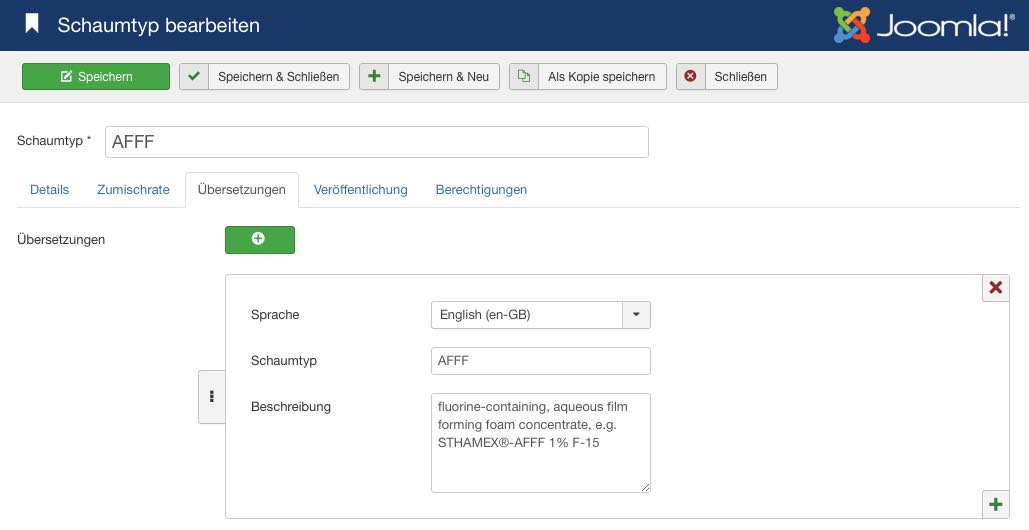 Schjaummittelarten Übersetzungen