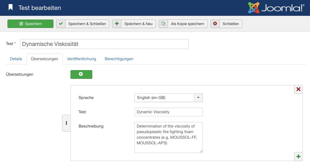 Tests Reiter Übersetzungen